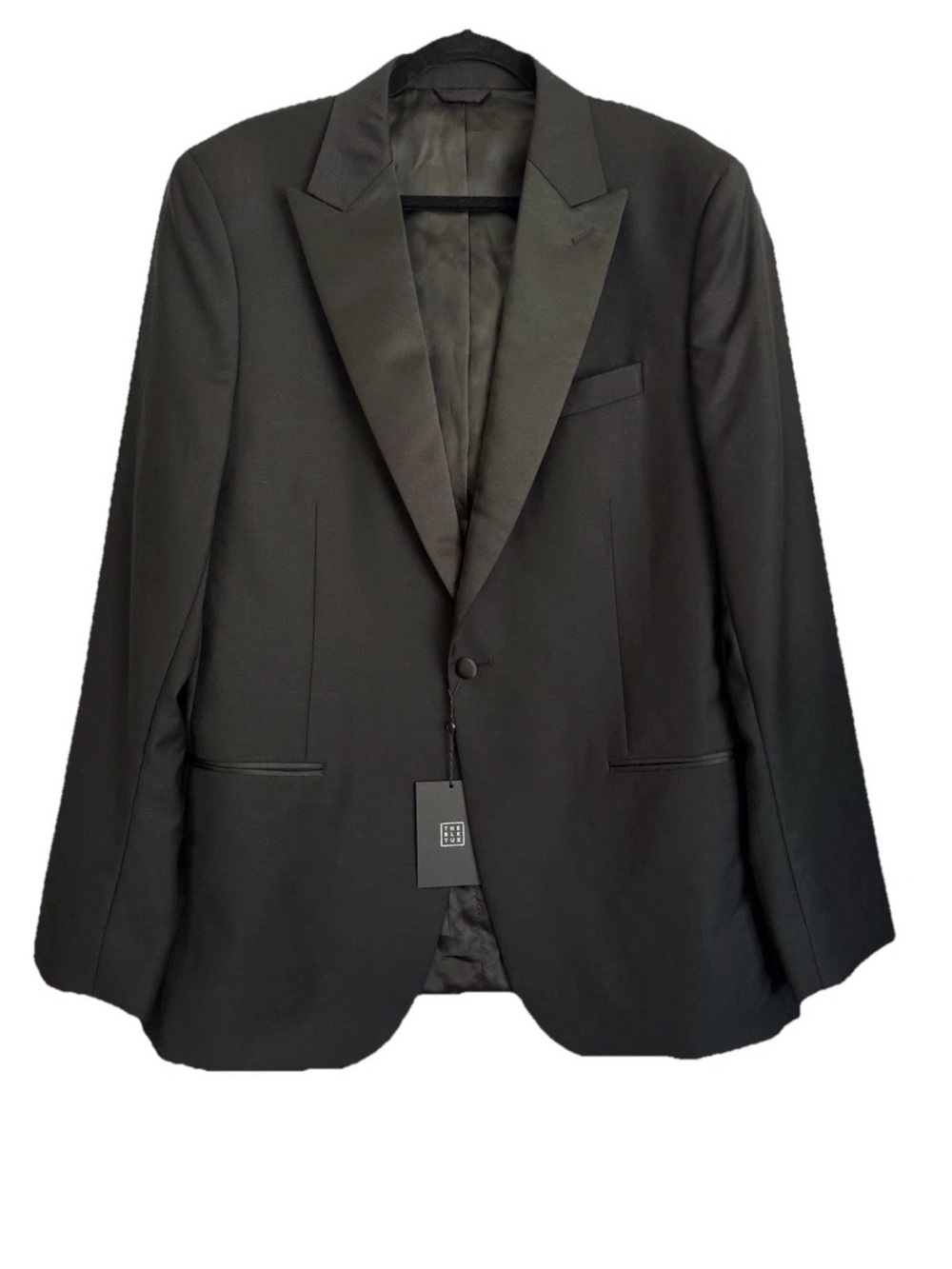 The BLK TUX Classic‎ Black Satin-Trim Men's Tuxedo Jacket